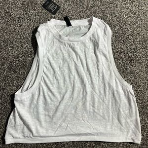 Cotton On Body White Sleeveless Athletic Exercise Top Size Large NEW